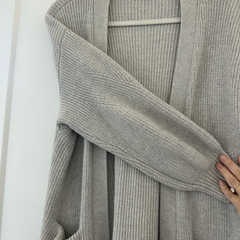 Wilfred Free Light Gray Open-Front Cardigan - Picture 2 of 3